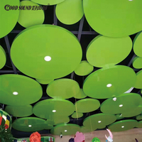 GoodS ound Large Space Fiberglas Feuerfeste absorbierende Wand Quadratische Form Akustische Glasfaser-Brandschutz-Akustik deckenplatten