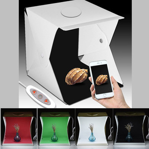 Boîte de prise de vue pliable de 40 cm avec 4 fonds de couleur pour la photographie de produits, en plastique, alimentée par prise électrique - Product Image 5