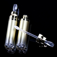 미국산 7ml 립 에나멜 튜브 립 에센스 립 허니 튜브 투명 브러쉬 막대 병 트위스트 중간 링 포장 빈 튜브 PETG