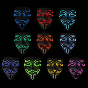 Maschera LED di Halloween in PVC con Filo EL, Alta Qualità, 3 Funzioni, Design Spaventoso e Divertente - Product Image 6