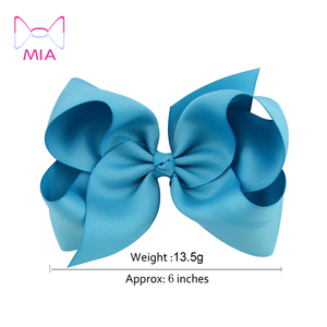 Fiocco per capelli con nastro colorato per bambini grandi da 6 pollici personalizzato con Clip accessori per capelli per bambini per ragazze <span class=keywords><strong>e</strong></span> bambini - Product Image 3
