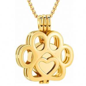 PPJurn-01 Urne funéraire rectangulaire simple en acier inoxydable pour cendres d'animaux de compagnie, bijou commémoratif pour chien - Product Image 3