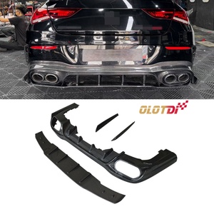 P Style Carbon Fiber Rear Diffuser Bumper <b>Lips</b> Canards <b>Splitters</b> Flaps for Mercedes Benz W118 Auto Tuning - Product Image 2