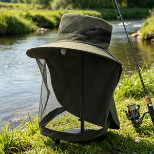 Chapeau anti-moustiques d'extérieur avec filet de protection UV, chapeau de pêche respirant en maille, <span class=keywords><strong>voile</strong></span> anti-insectes et abeilles <span class=keywords><strong>pour</strong></span> la randonnée, l'apiculture et <span class=keywords><strong>le</strong></span> jardinage - Product Image 1