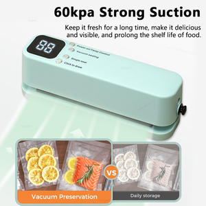 Mini Vacuum Sealer with USB-Rechargeable Portable Wireless Dry/Moist Food Preservation with <b>Pump</b> for Compact Storage - Product Image 2