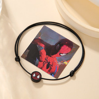 Marvel Woven Charm Bracelet Ajustable Avengers Pareja Magnético Spider-Man Unisex para Hombres y Mujeres