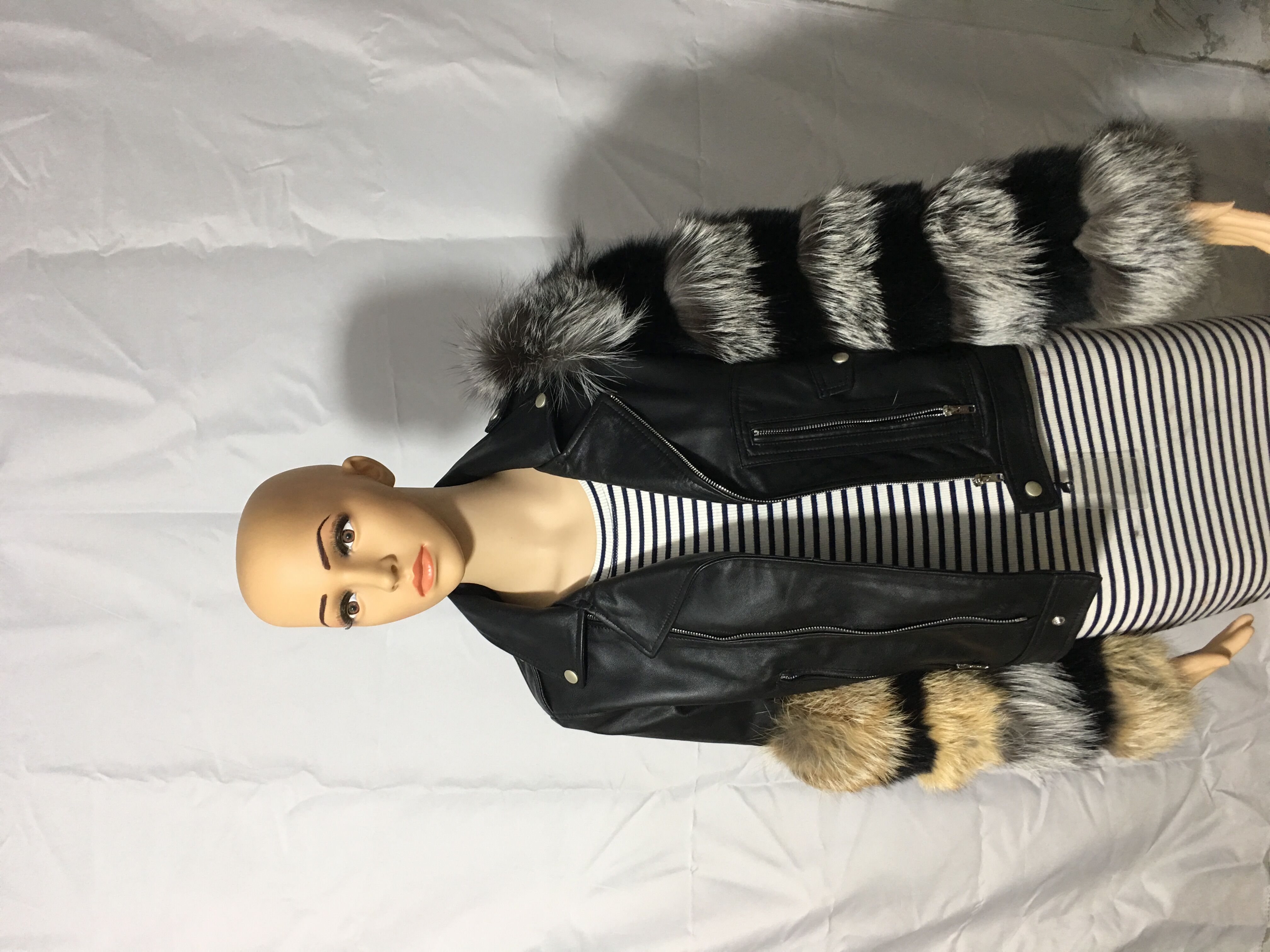 Fox Fur Sheepskin Jacket Short Leather Coat Fur Coat Women's Coats