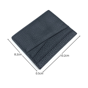 Zenos Pebble Pattern Leather Slim Credit Card Case with Slanted Slots Soft Cowhide No Closure Cards & <b>ID</b> <b>Holder</b> - Product Image 4