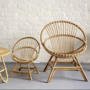 Fauteuil œuf en rotin naturel, forme ronde, fauteuil de détente en bambou, meubles pour salon, jardin, balcon - Product Image 2