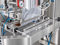 Machine d'emballage verticale pour glace en sacs de 5 kg, 9 kg, 25 kg – Machine automatique de pesage et d'ensachage pour glace en cubes, en flocons et en tubes