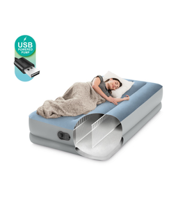 Colchón <span class=keywords><strong>Inflable</strong></span> <span class=keywords><strong>Intex</strong></span> 64157 Twin Air, Colchoneta de Camping de PVC <span class=keywords><strong>con</strong></span> Bomba USB Integrada o Bomba Manual para Senderismo y Camping - Product Image 6