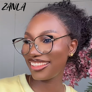 Ordinateur Anti lumière bleue lunettes femmes <span class=keywords><strong>2023</strong></span> nouvelle mode oeil de chat lunettes cadres pour dames bloquant <span class=keywords><strong>Blu</strong></span>-<span class=keywords><strong>ray</strong></span> optique lunettes - Product Image 4