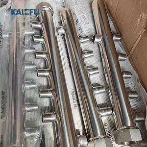 Collecteur d'eau en acier inoxydable à raccordement à bride ou fileté, distributeur central pour systèmes de <span class=keywords><strong>plomberie</strong></span> et de CVC - Product Image 3