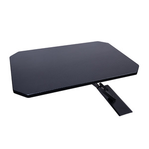 Table de coffre de voiture rectangulaire à hauteur réglable, à clipser, pour camping et extérieur, en bois massif avec texture fibre de carbone - Product Image 1