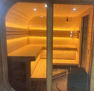 工場直販シダーウッド赤外線サウナデエクステリアスクエア屋外サウナ<span class=keywords><strong>4</strong></span>休憩所付き - Product Image 3