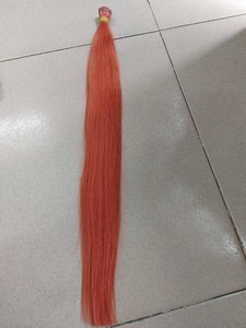 100% Extensiones de cabello Remy vietnamita real Punta plana Estilo recto Extensiones de cabello humano de grado naranja preatado - Product Image 4