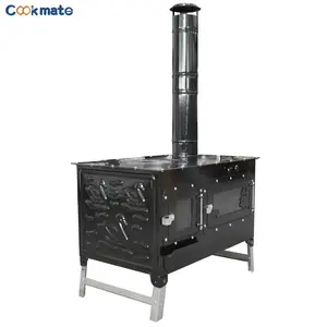 Factory Directly Sale Wood Stove Iron Carbon Leaves Multi Fuel Wood Burning Stove With Oven for Cooking and Heating