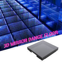 Decoración de la boda LED pista de baile 3D espejo infinito etapa iluminar boda magnética LED pista de baile