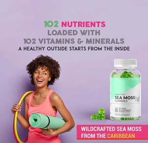 Gummie di muschio di mare a basso contenuto di zucchero Biocaro con Bladderwrack e integratore di radici di Burdock per tiroide, energia, supporto immunitario - Product Image 3