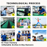 Vente en gros Sky Dancer LED géant gonflable agitant les bras pour événements de grand ouverture et promotions de bienvenue en magasin