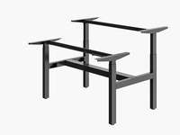 Bureau Ergonomique Intelligent à Quatre Pieds, Durable, Double Moteur, 3 Niveaux, Bureau Debout Réglable en Hauteur, Bureau Électrique pour le Bureau