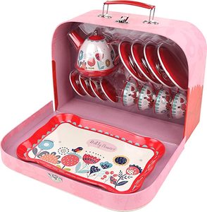 Juego de té para niñas pequeñas, juego de té de princesas, incluye postre, <span class=keywords><strong>galletas</strong></span>, tetera de donut, bandeja para pastel, cocina para niños - Product Image 4