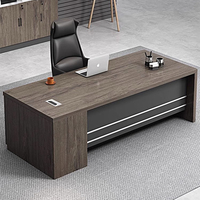 Bureau de direction de luxe moderne en bois rectangulaire avec design modulaire
