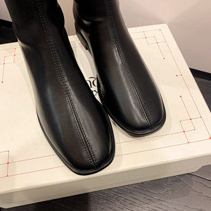 Cialisa all'ingrosso bianco donna Stretch in pelle alto stivale lungo <span class=keywords><strong>stivali</strong></span> <span class=keywords><strong>alti</strong></span> al ginocchio neri scarpe invernali piatte <span class=keywords><strong>stivali</strong></span> per le donne - Product Image 6