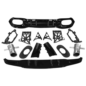 Diffuseur arrière avec embouts d'échappement pour <span class=keywords><strong>mercedes</strong></span>-benz <span class=keywords><strong>classe</strong></span> <span class=keywords><strong>A</strong></span> <span class=keywords><strong>W177</strong></span> A35 2013-2019 PP pare-chocs arrière diffuseur de lèvre accessoires automobiles - Product Image 1