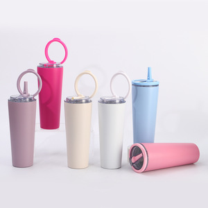 Gobelet isotherme portable en acier inoxydable 304 à double paroi <span class=keywords><strong>de</strong></span> 850 ml avec couvercle à paille et poignée, personnalisable avec logo, idéal pour le camping en extérieur, cadeau <span class=keywords><strong>de</strong></span> Noël - Product Image 3