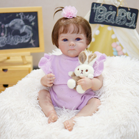 Muñecas Bebé Reborn Realistas de 20 Pulgadas, Personalizadas, en Stock, con Piel Pintada en 3D, de Silicona, Vinilo y Algodón, para Recién Nacidos