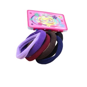 High Elasticity Seamless Towel Hair Ties 6 Pieces Colorful Women's Daily Use Fabric Headdress <b>Accessory</b> - Product Image 4