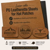 Feuilles de similicuir PU vintage brun/noir texturé effet grain, format vierge 12x24 pouces, pour laserisation, idéales pour sous-verres et patchs