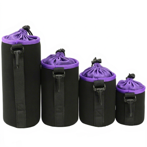 For Velvet Lens <b>Bag</b> Set (<b>Small</b>/Medium/Large Sizes) with Drawstring Closure for <b>Camera</b> Lens Storage - Product Image 1