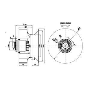 대형 560mm 브러시리스 <span class=keywords><strong>DC</strong></span> 후방 원심 팬 1450RPM 플라스틱 전동 임펠러 PWM 제어 증발 쿨러 OEM ODM - Product Image 3
