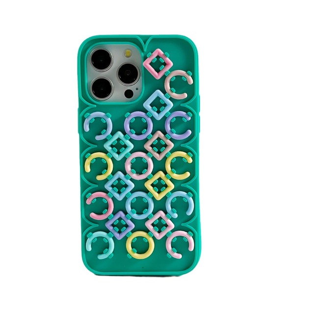 Playable Removable Assembly Silicone Case for IPhone, Full Wrap Anti-Shock Anti-Drop Decompression Detachable Fun Shell
