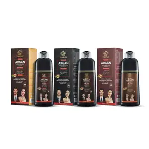 custom OEM Professional Moroccan Argan Oil moisturizing Temporary Instant Natural Brown Black Hair Color Dye Shampoo
