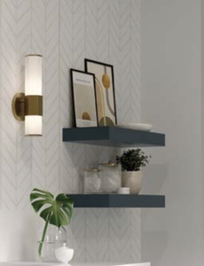 2025 Skyline gaya antik Amerika biru laut Vanity kamar mandi dengan pegangan kuningan dan keran kuningan dan bingkai tembaga cermin - Product Image 6