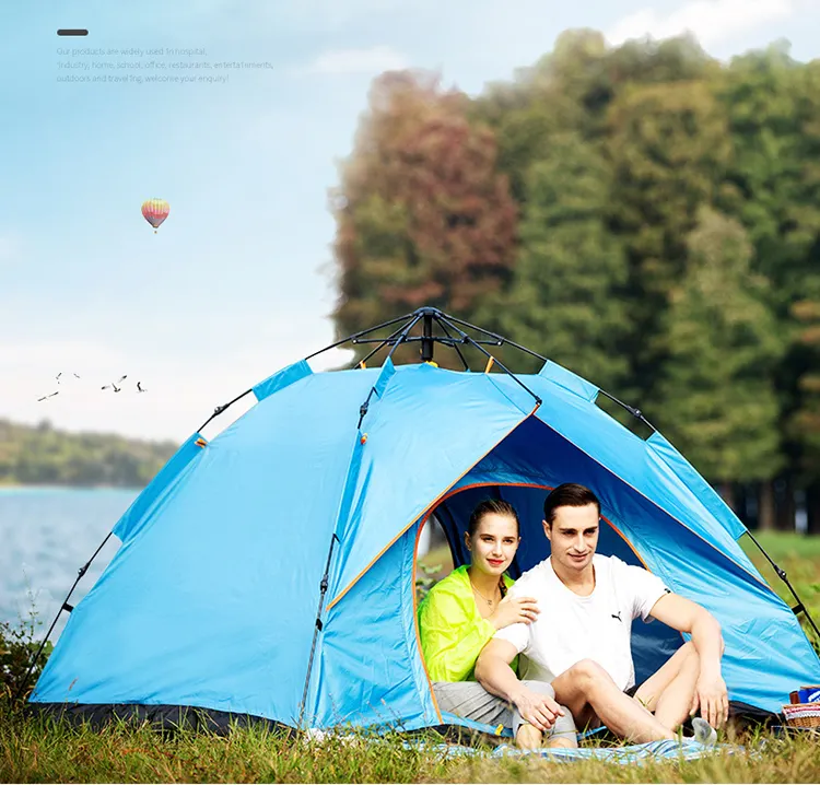 Outdoor impermeável 1-4 pessoa portátil praia dobrável automática pop up tendas de acampamento ao ar livre