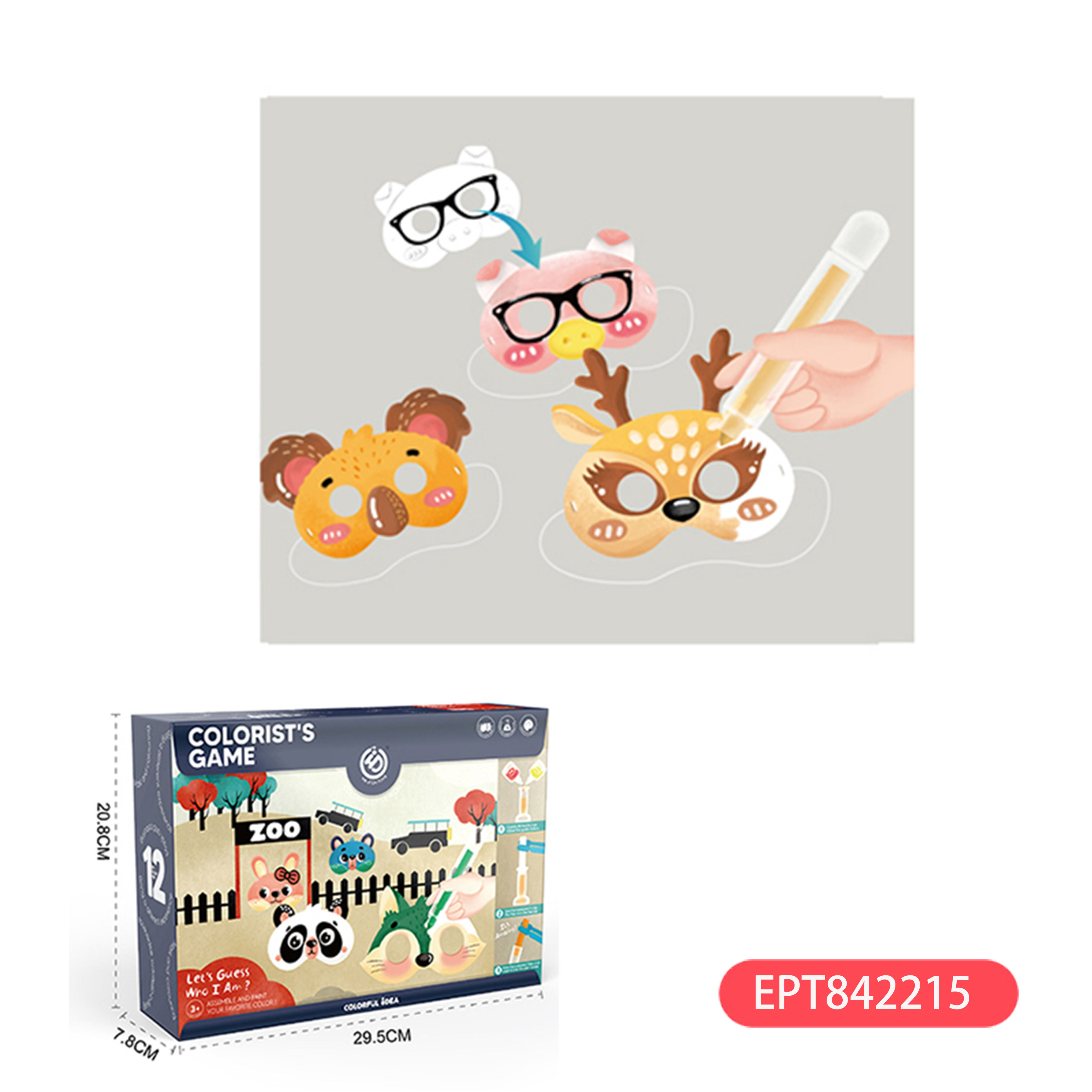 EPT842215-Koala Piggy Sika cerf aquarelle stylo masque (60pcs/ctn)