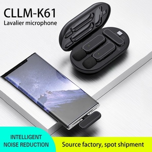 Clavax CLLM-K61 Mini Lavalier Clip <span class=keywords><strong>sur</strong></span> micro Microphone à revers sans fil avec étui de charge pour enregistrement Vlog Tiktok de té<span class=keywords><strong>l</strong></span>éphone intelligent - Product Image 4