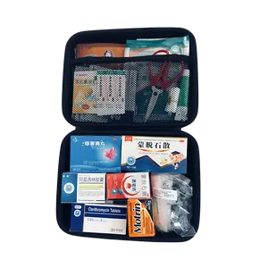 Colorful eva protective storage bag first aid kit zipper easy carry customized eva case for travel