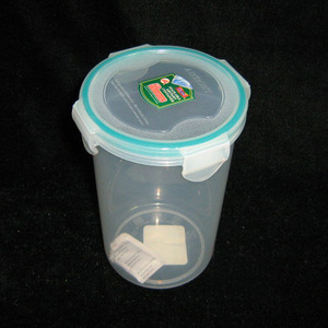 <b>Plastic</b> Cylinder Food <b>Storage</b> <b>Container</b> Set Airtight Clip On Lid Household Kitchen Use - Product Image 4