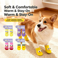 Chaussettes antidérapantes pour chiens et chats, design mignon et chaud, protection pour animaux de compagnie, vente chaude