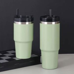 Gobelet de voyage isotherme pour voiture 20oz 30oz en acier inoxydable avec couvercle, paille et base antidérapante pour la conduite quotidienne - Product Image 6