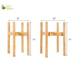 Support de <span class=keywords><strong>plante</strong></span> en bambou réglable de style moderne du milieu du siècle, pour intérieur, <span class=keywords><strong>hauteur</strong></span> de 15 pouces, pour pot de fleurs de 8 à 12 pouces, 1 paquet - Product Image 3