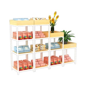 Présentoir simple en métal avec pochette supérieure en bois pour <span class=keywords><strong>magasin</strong></span> de détail (maman et bébé) – Couleur et taille personnalisables - Product Image 1
