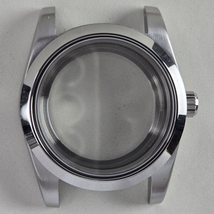 Boîtier de montre en acier inoxydable poli de 39 mm compatible avec le mouvement automatique mécanique <span class=keywords><strong>Seiko</strong></span> NH35A, étanche à 100 m, pièces de montre - Product Image 5