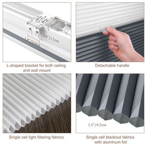 Stores alvéolaires sans fil jour et nuit, stores cellulaires double couche avec tissu occultant et filtrant la lumière, stores isolants thermiquement - Product Image 5