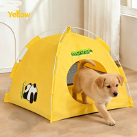 Tente pour animaux de compagnie en fibre imperméable d'extérieur, pliable, portable, respirante, avec coussin rafraîchissant d'été pour chiens et petits animaux